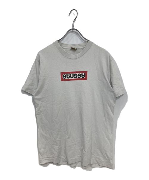 stussy（ステューシー）stussy (ステューシー) ボックスロゴプリントTシャツ グレー サイズ:Mの古着・服飾アイテム