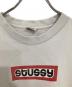 中古・古着 stussy (ステューシー) ボックスロゴプリントTシャツ グレー サイズ:M：22000円