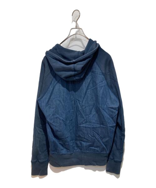 Evisu Jeans（エヴィスジーンズ）Evisu Jeans (エヴィスジーンズ) デニム切替ジップパーカー ネイビー サイズ:不明の古着・服飾アイテム