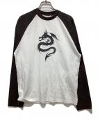 coperniコペルニ）の古着「ラグランプリントTシャツ」｜ホワイト×ブラウン