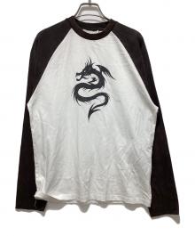 coperni（コペルニ）の古着「ラグランプリントTシャツ」｜ホワイト×ブラウン