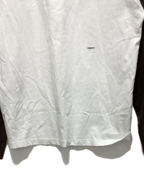 coperni（コペルニ）coperni (コペルニ) ラグランプリントTシャツ ホワイト×ブラウン サイズ:Mの古着・服飾アイテム