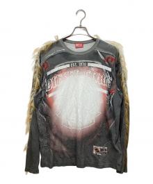 DIESEL（ディーゼル）の古着「T-CRANE-LS-FUR」｜グレー