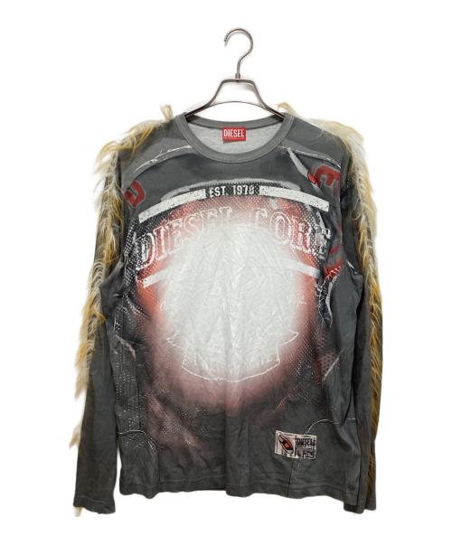 DIESEL（ディーゼル）DIESEL (ディーゼル) T-CRANE-LS-FUR グレー サイズ:Mの古着・服飾アイテム
