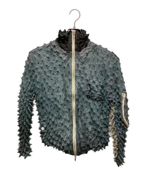 masu（エムエーエスユー）masu (エムエーエスユー) SPIKY FLIGHT JACKET グリーン サイズ:46の古着・服飾アイテム
