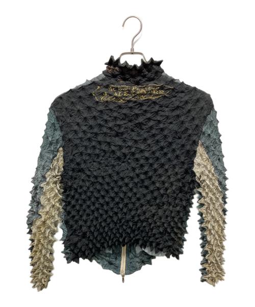 masu（エムエーエスユー）masu (エムエーエスユー) SPIKY FLIGHT JACKET グリーン サイズ:46の古着・服飾アイテム