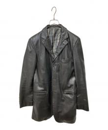 BURBERRY BLACK LABEL（バーバリーブラックレーベル）の古着「レザージャケット」｜ブラック