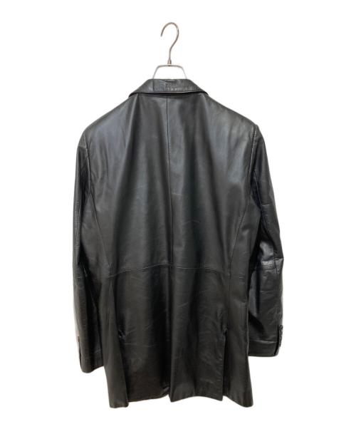 BURBERRY BLACK LABEL（バーバリーブラックレーベル）BURBERRY BLACK LABEL (バーバリーブラックレーベル) レザージャケット ブラック サイズ:Mの古着・服飾アイテム