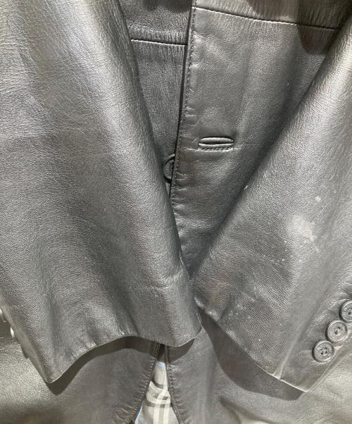 BURBERRY BLACK LABEL（バーバリーブラックレーベル）BURBERRY BLACK LABEL (バーバリーブラックレーベル) レザージャケット ブラック サイズ:Mの古着・服飾アイテム