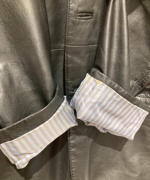 BURBERRY BLACK LABEL（バーバリーブラックレーベル）BURBERRY BLACK LABEL (バーバリーブラックレーベル) レザージャケット ブラック サイズ:Mの古着・服飾アイテム