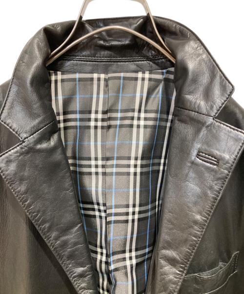 BURBERRY BLACK LABEL（バーバリーブラックレーベル）BURBERRY BLACK LABEL (バーバリーブラックレーベル) レザージャケット ブラック サイズ:Mの古着・服飾アイテム