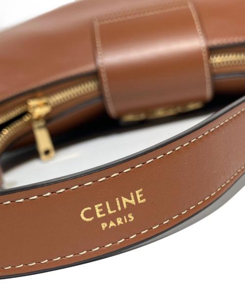 CELINE（セリーヌ）CELINE (セリーヌ) Medium Ava Triomphe ブラウン×ゴールドの古着・服飾アイテム