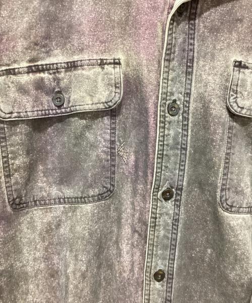 NOTSONORMAL（ノットソーノーマル）notsonormal (ノットソーノーマル) ワークシャツ パープル サイズ:Mの古着・服飾アイテム
