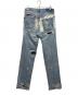 INNOCENCENYC (イノセンスニューヨーク) DESTROY LEATHER DENIM PANTS ブルー サイズ:33：15000円