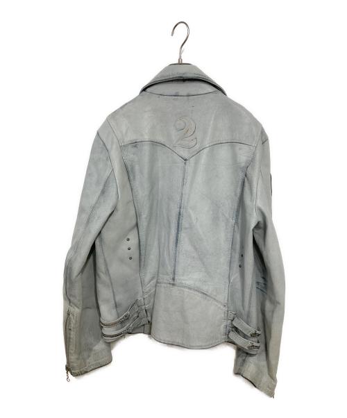 DIESEL（ディーゼル）DIESEL (ディーゼル) ライダースジャケット ブルー サイズ:Mの古着・服飾アイテム
