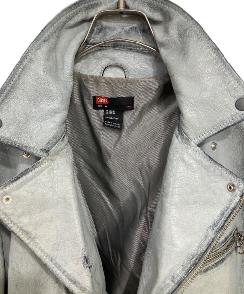DIESEL（ディーゼル）DIESEL (ディーゼル) ライダースジャケット ブルー サイズ:Mの古着・服飾アイテム