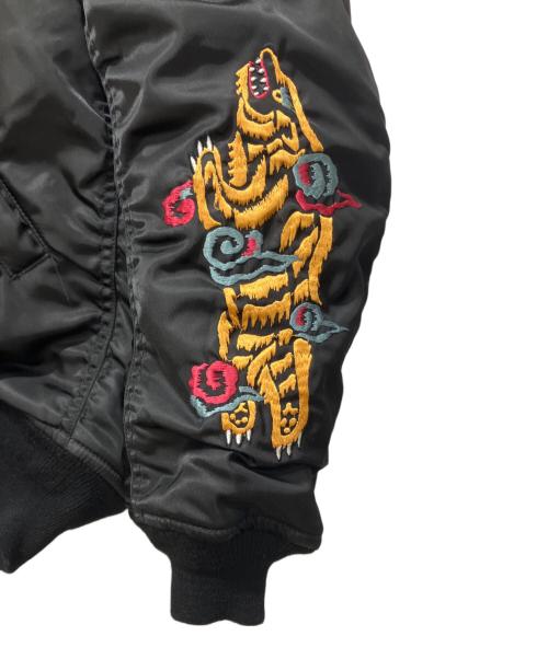 HUMAN MADE（ヒューマンメイド）HUMAN MADE (ヒューマンメイド) 刺繍N-2Bジャケット ブラック サイズ:Lの古着・服飾アイテム