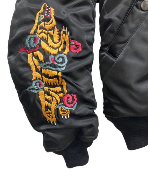 HUMAN MADE（ヒューマンメイド）HUMAN MADE (ヒューマンメイド) 刺繍N-2Bジャケット ブラック サイズ:Lの古着・服飾アイテム