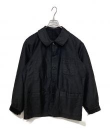 Maximum Villefranche（マキシマムヴィルフランシュ）の古着「BLACK MOLESKIN French Work Jacket」｜ブラック