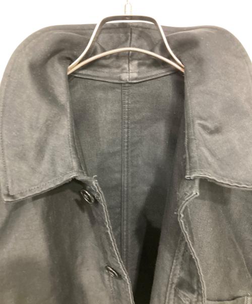 Maximum Villefranche（マキシマムヴィルフランシュ）MAXIMUM VILLEFRANCHE (マキシマムヴィルフランシュ) BLACK MOLESKIN French Work Jacket ブラック サイズ:46の古着・服飾アイテム