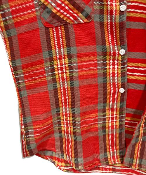 big mac（ビッグマック）BIG MAC (ビッグマック) チェックネルシャツ レッド サイズ:Mの古着・服飾アイテム