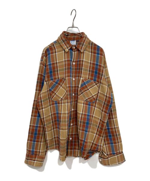 big mac（ビッグマック）BIG MAC (ビッグマック) チェックシャツ ブラウン サイズ:Mの古着・服飾アイテム