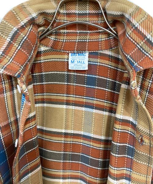 big mac（ビッグマック）BIG MAC (ビッグマック) チェックシャツ ブラウン サイズ:Mの古着・服飾アイテム