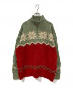 LAUREN RALPH LAURENローレン ラルフ ローレン）の古着「アルパカ混ハンドニット」｜グリーン