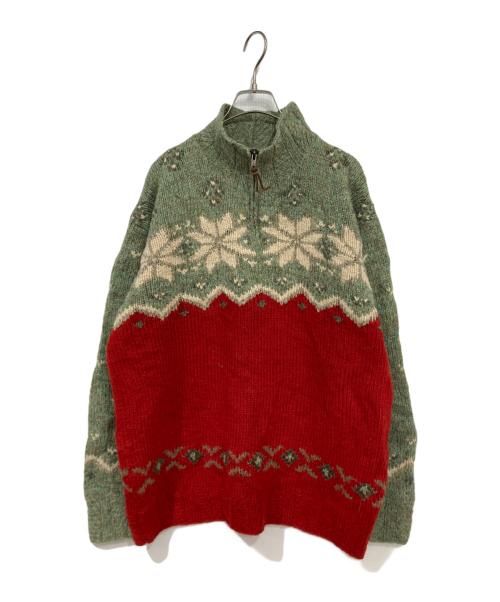 LAUREN RALPH LAUREN（ローレン ラルフ ローレン）LAUREN RALPH LAUREN (ローレン ラルフ ローレン) アルパカ混ハンドニット グリーン サイズ:Mの古着・服飾アイテム