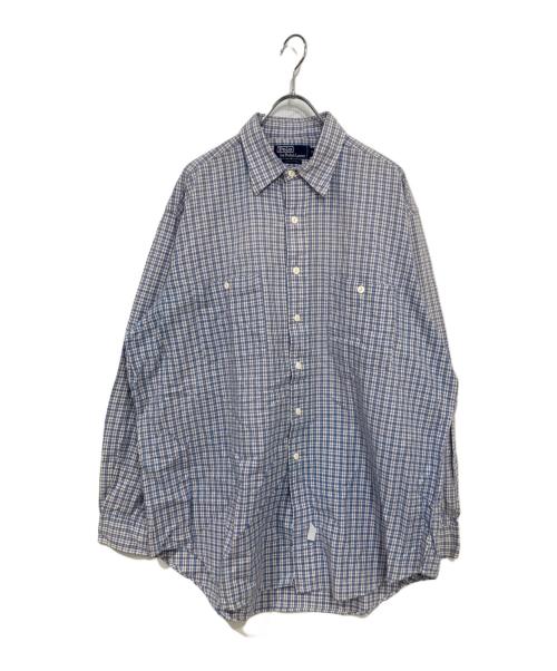 POLO RALPH LAUREN（ポロ・ラルフローレン）POLO RALPH LAUREN (ポロ・ラルフローレン) チェックシャツ ブルー サイズ:XLの古着・服飾アイテム