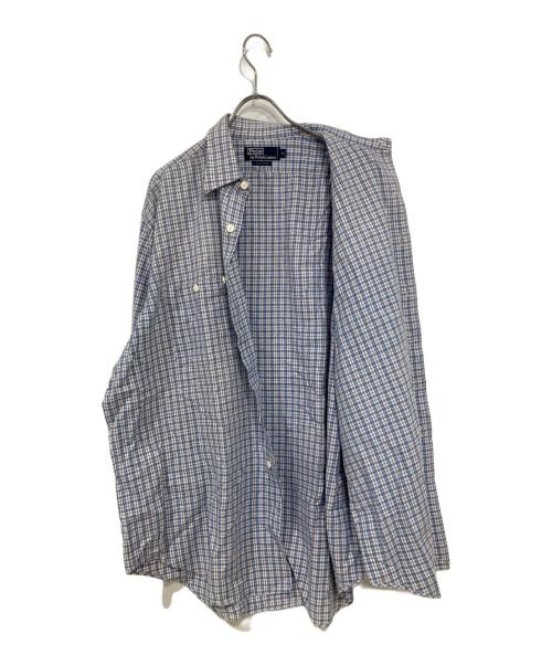 POLO RALPH LAUREN（ポロ・ラルフローレン）POLO RALPH LAUREN (ポロ・ラルフローレン) チェックシャツ ブルー サイズ:XLの古着・服飾アイテム