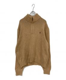 POLO RALPH LAUREN（ポロ・ラルフローレン）の古着「ハーフジップニット」｜ベージュ
