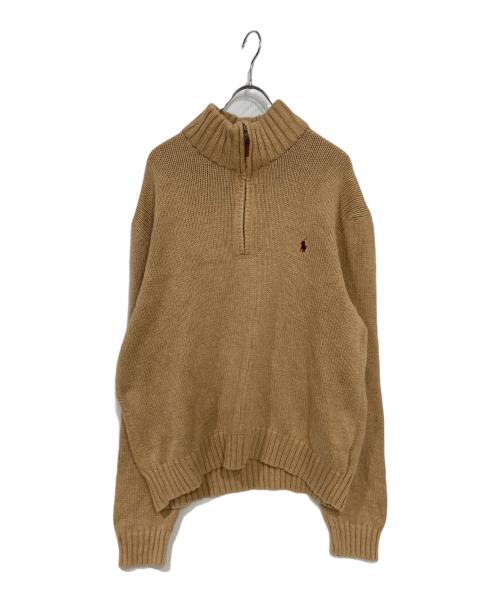 POLO RALPH LAUREN（ポロ・ラルフローレン）POLO RALPH LAUREN (ポロ・ラルフローレン) ハーフジップニット ベージュ サイズ:XXLの古着・服飾アイテム