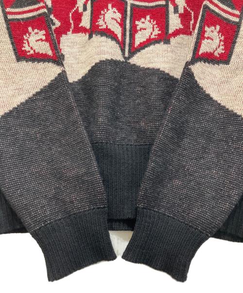 BUTCHER PRODUCTS（ブッチャープロダクツ）BUTCHER PRODUCTS (ブッチャープロダクツ) エンブレム ホースニット ブラック サイズ:size44の古着・服飾アイテム