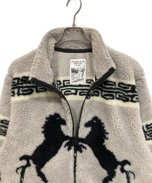 CHALLENGER（チャレンジャー）CHALLENGER (チャレンジャー) フリースジャケット グレー サイズ:Lの古着・服飾アイテム