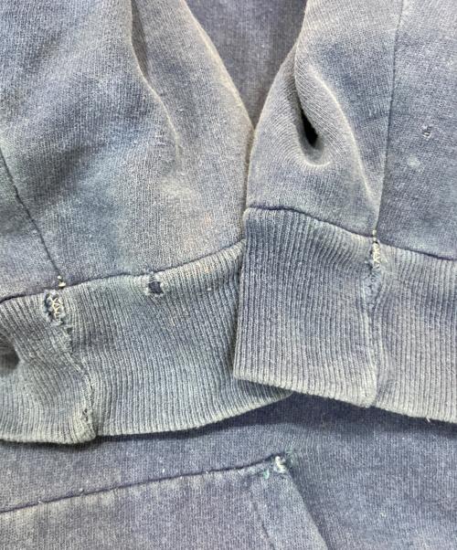 Jon Lauren（ー）jon lauren (ー) 裏サーマルジップパーカー ネイビー サイズ:2XLの古着・服飾アイテム
