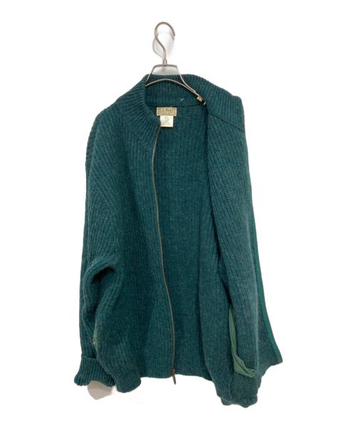 L.L.Bean（エルエルビーン）L.L.Bean (エルエルビーン) ジップアップニット グリーン サイズ:Ｌの古着・服飾アイテム