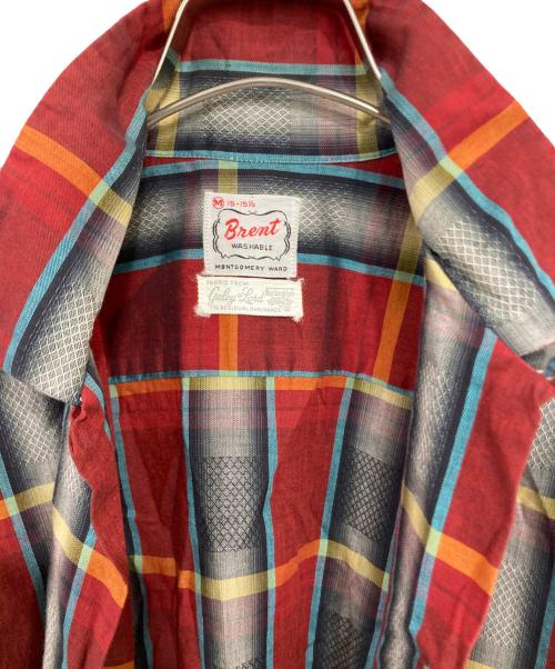 BRENT（ブレント）brent (ブレント) チェックシャツ レッド サイズ:15 1/2の古着・服飾アイテム