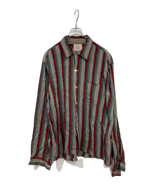 salmor（サルモル）salmor (サルモル) オープンカラーシャツ グレー サイズ:Ｌの古着・服飾アイテム