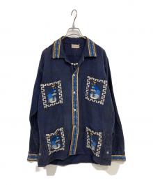 mayan modern（マイヤン・モダン）の古着「オープンカラーシャツ」｜ネイビー