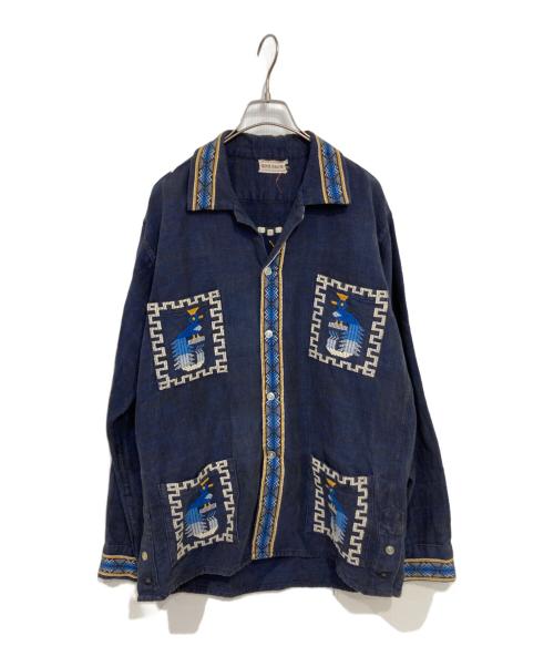 mayan modern（マイヤン・モダン）mayan modern (マイヤン・モダン) オープンカラーシャツ ネイビー サイズ:不明の古着・服飾アイテム