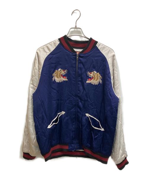 HOUSTON（ヒューストン）HOUSTON (ヒューストン) スカジャン ネイビー サイズ:Lの古着・服飾アイテム