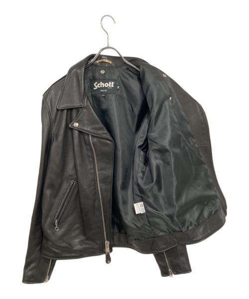 Schott（ショット）Schott (ショット) ダブルライダースジャケット ブラック サイズ:38の古着・服飾アイテム