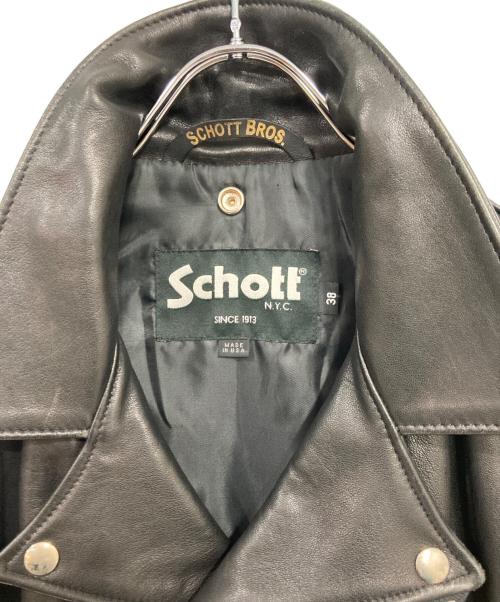 Schott（ショット）Schott (ショット) ダブルライダースジャケット ブラック サイズ:38の古着・服飾アイテム