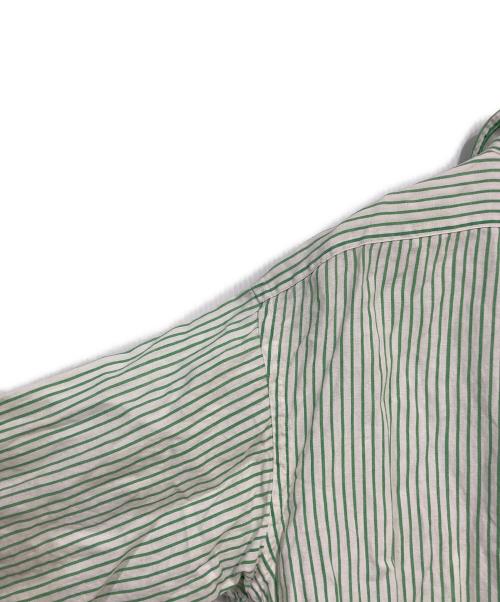 POLO RALPH LAUREN（ポロ・ラルフローレン）POLO RALPH LAUREN (ポロ・ラルフローレン) ストライプリネンシャツ グリーン サイズ:XLの古着・服飾アイテム