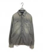 RRLダブルアールエル）の古着「Striped Twill Workshirt / Striped Chambray Workshirt」｜ネイビー