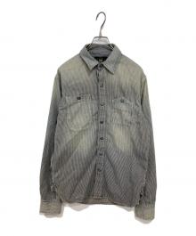 RRL（ダブルアールエル）の古着「Striped Twill Workshirt / Striped Chambray Workshirt」｜ネイビー