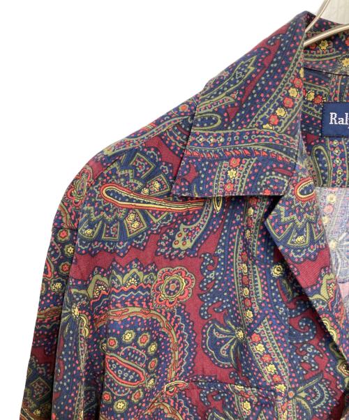RALPH LAUREN（ラルフローレン）RALPH LAUREN (ラルフローレン) ペイズリー柄オープンカラーシャツ レッド×ネイビー サイズ:SIZE2の古着・服飾アイテム