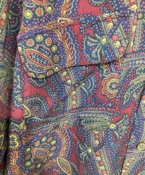 RALPH LAUREN（ラルフローレン）RALPH LAUREN (ラルフローレン) ペイズリー柄オープンカラーシャツ レッド×ネイビー サイズ:SIZE2の古着・服飾アイテム