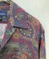 中古・古着 RALPH LAUREN (ラルフローレン) ペイズリー柄オープンカラーシャツ レッド×ネイビー サイズ:SIZE2：18000円